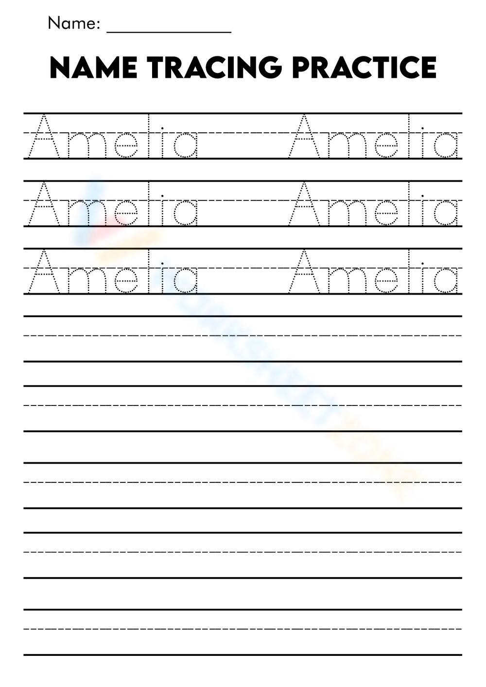 Printable Name Practice Worksheets