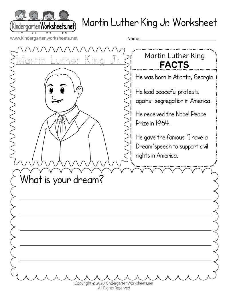 Kindergarten WSheets On X Kids Can Learn About Civil Rights 