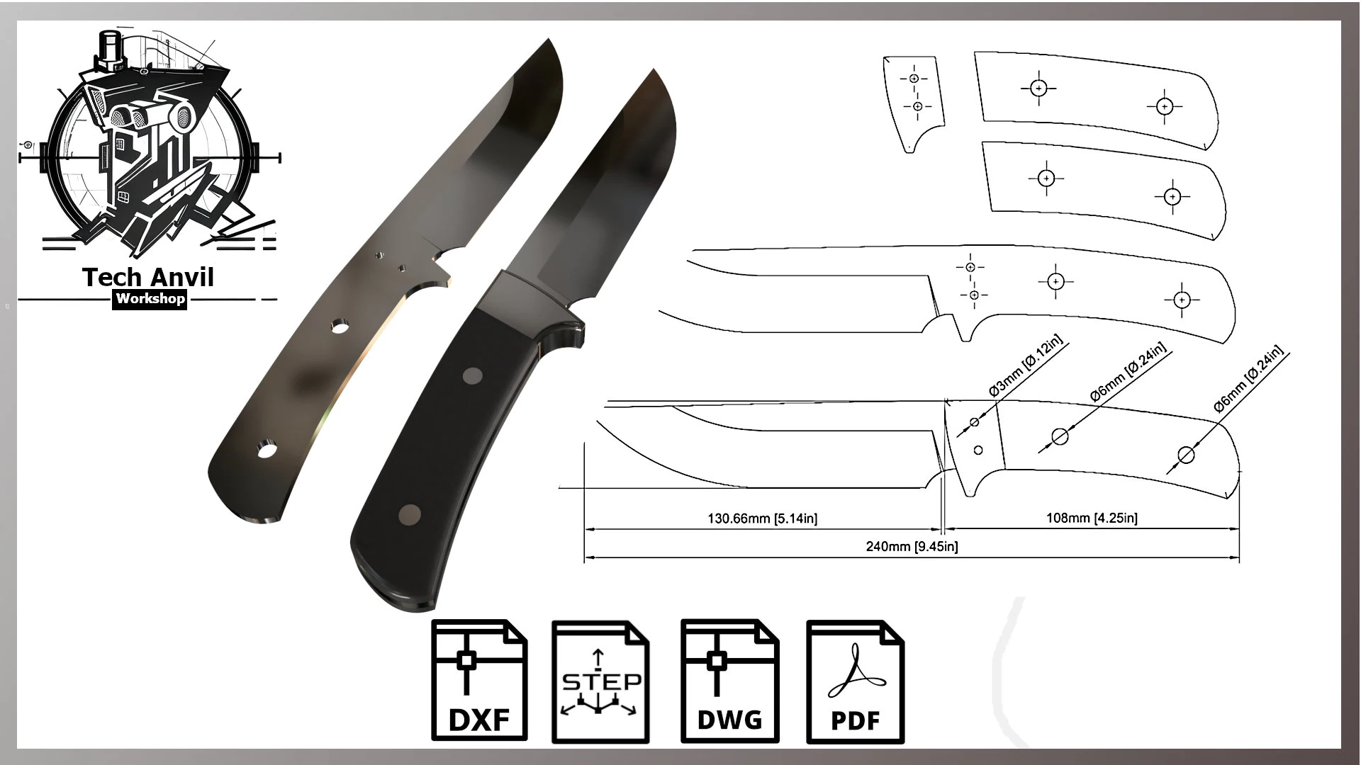 Printable Knife Designs