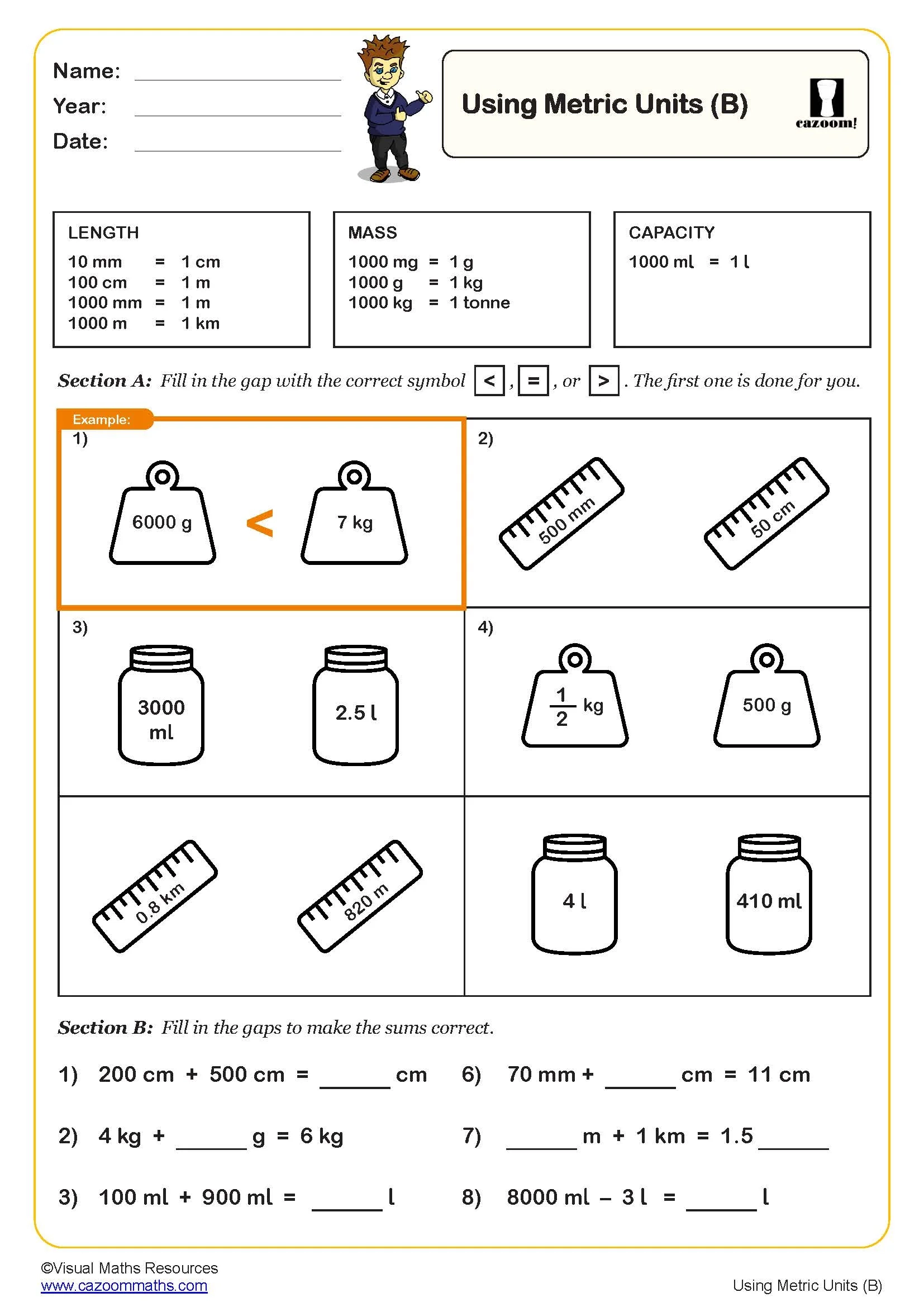 Printable Maths Worksheets