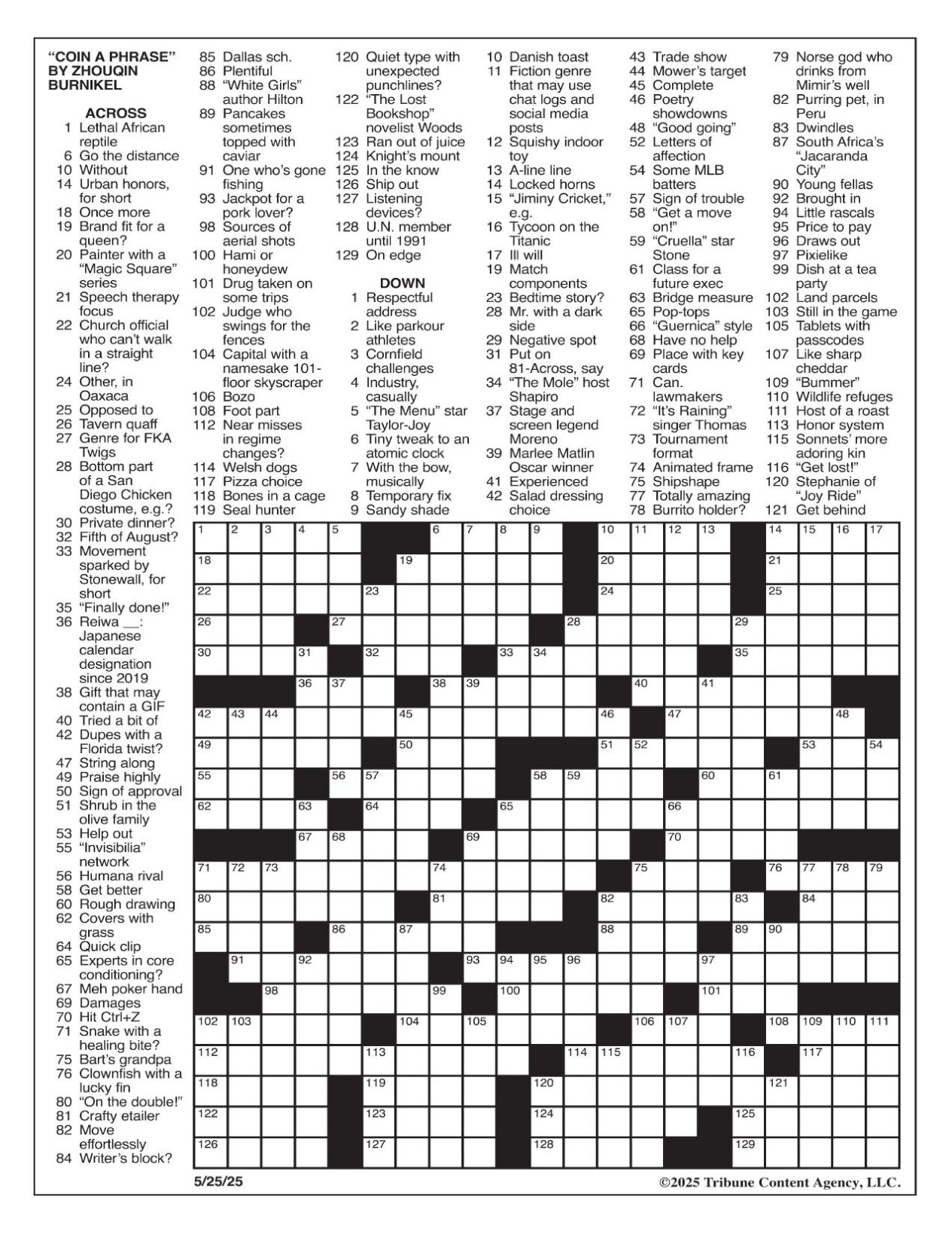Printable Nyt Sunday Crossword Puzzles 2025