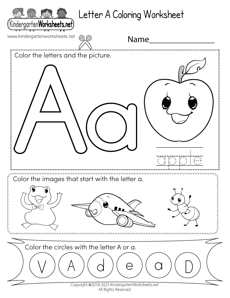 Letter A Printable Worksheet