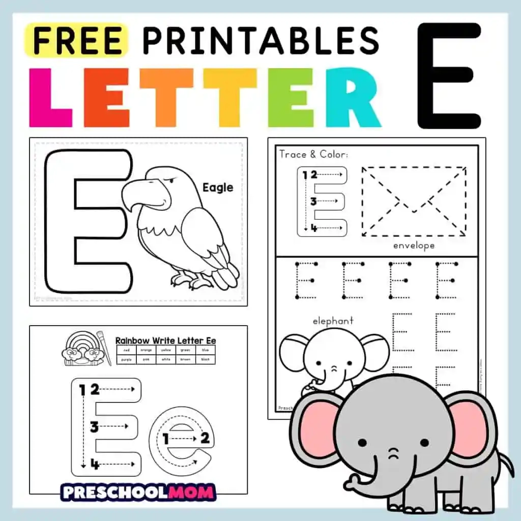 Letter E Worksheets Pdf Free Printables
