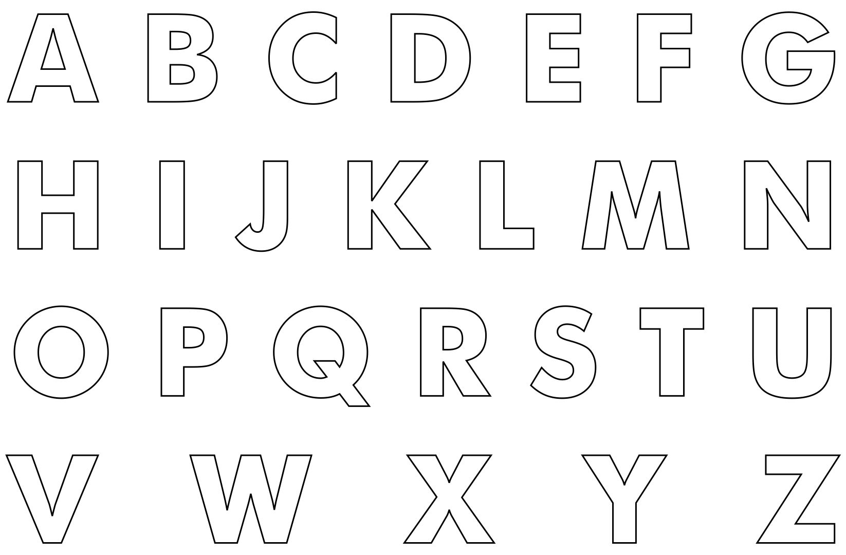 Block Letter Template Printable