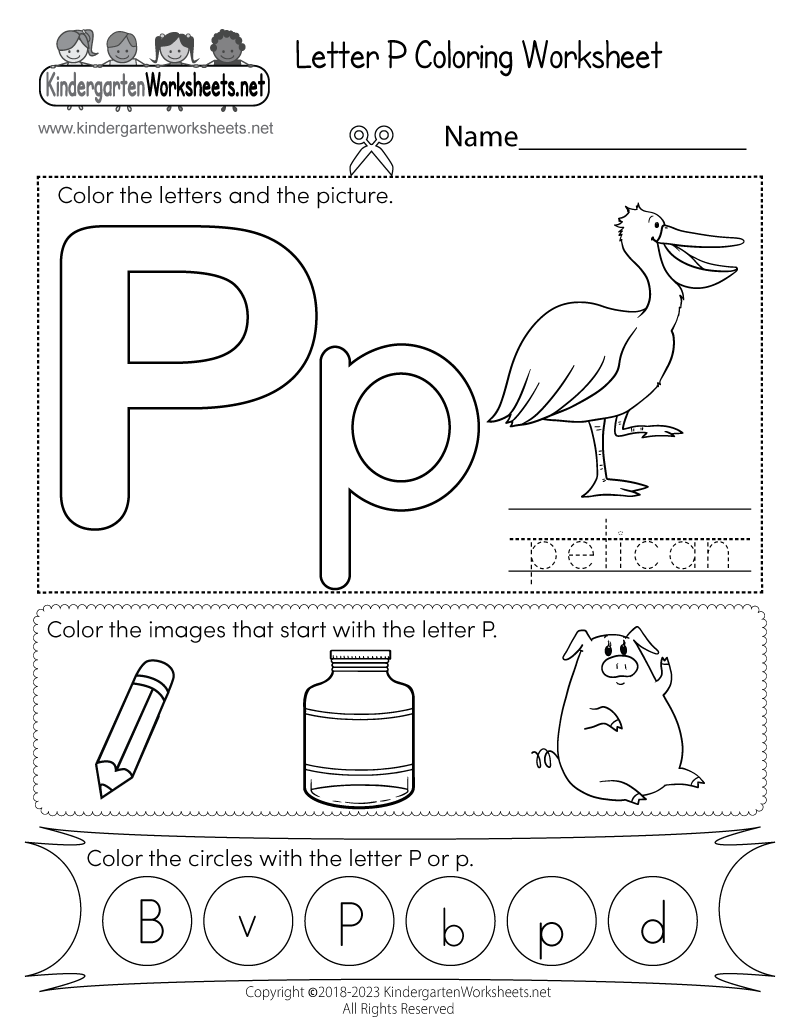 Letter P Coloring Worksheet Free Printable Digital amp PDF