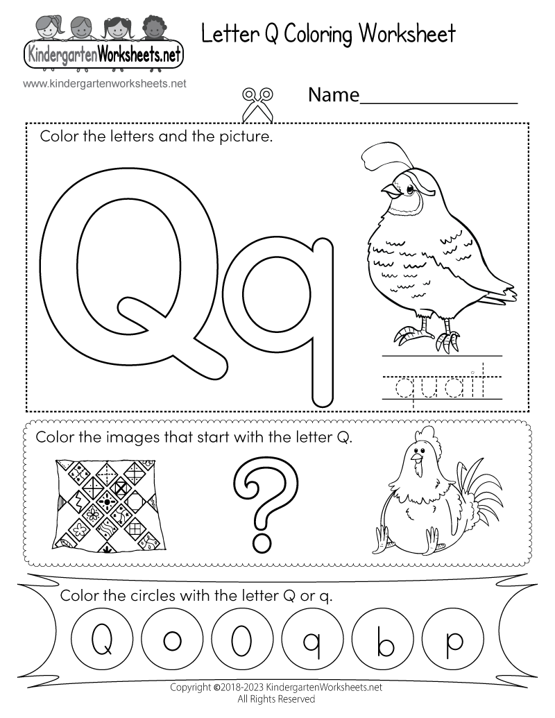 Letter Q Coloring Worksheet Free Printable Digital amp PDF