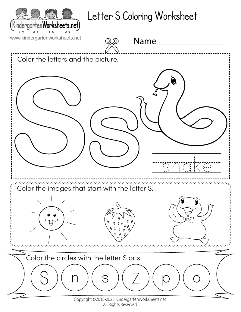 Free Printable Letter S Worksheets