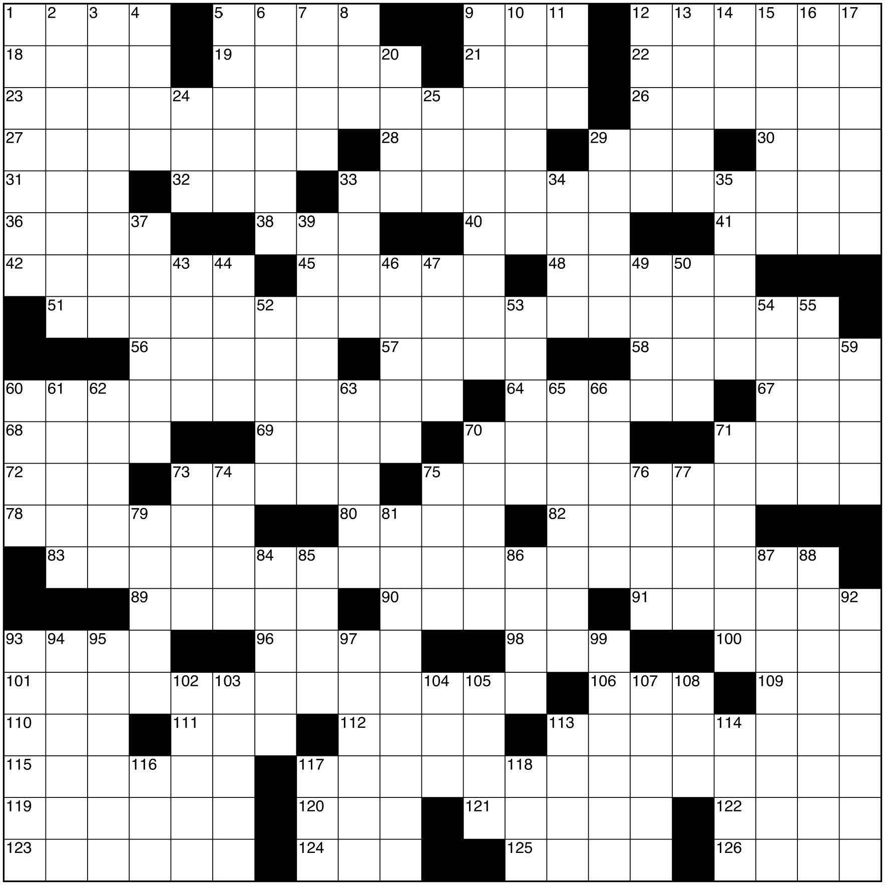 Printable Tampa Times Crossword Puzzles