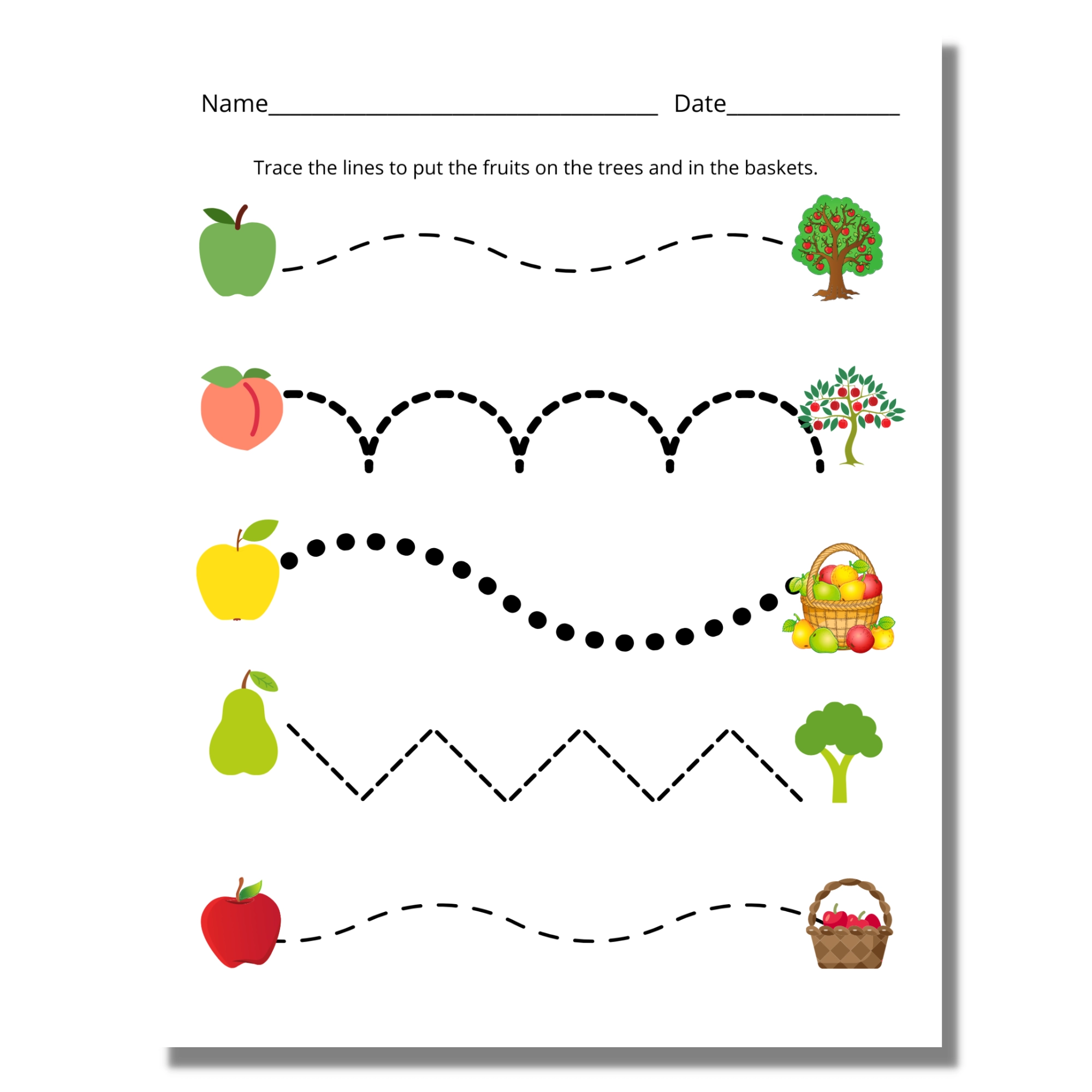 Printable Line Tracing Worksheets
