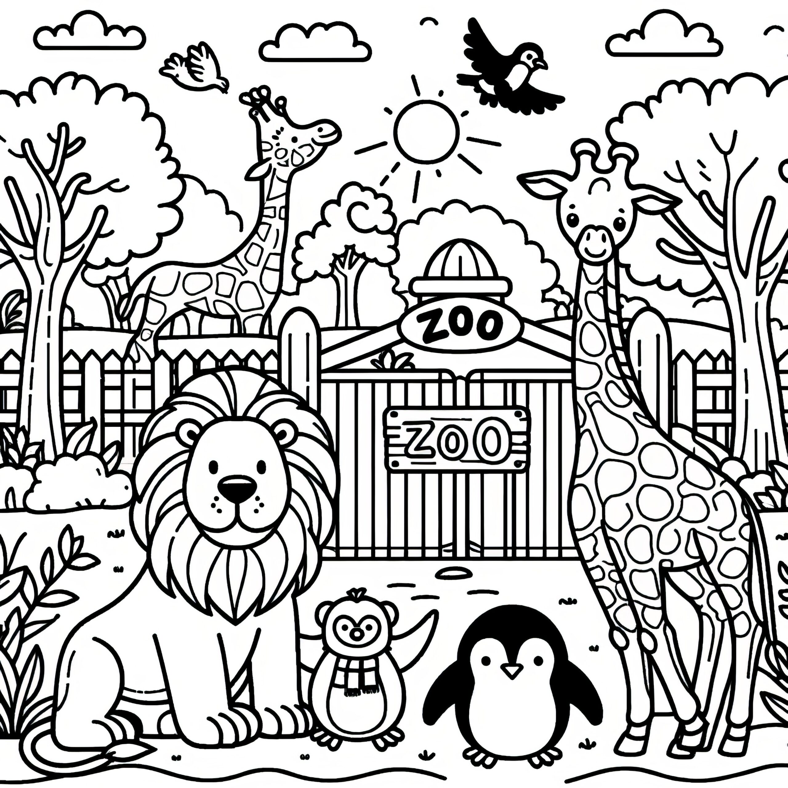 Printable Coloring Pages Design Animals
