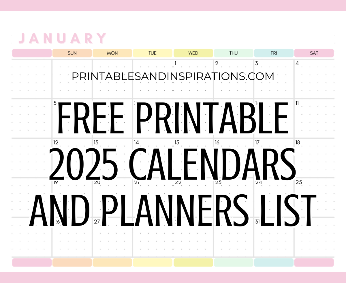 2025 Blank Monthly Calendar Template