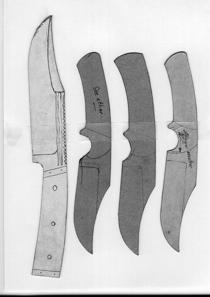 Printable Hunting Knife Blade Templates