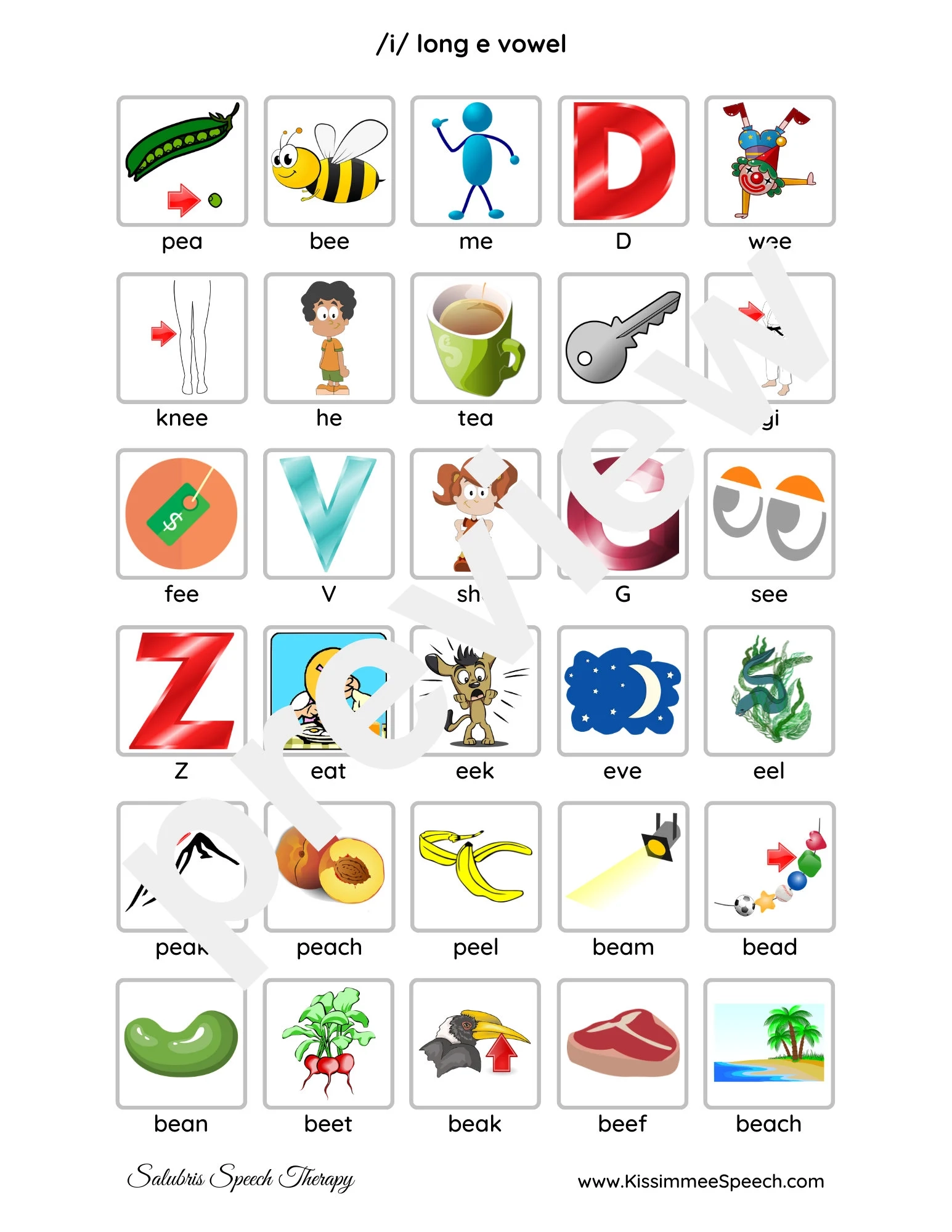 Speech Therapy Printable Worksheets