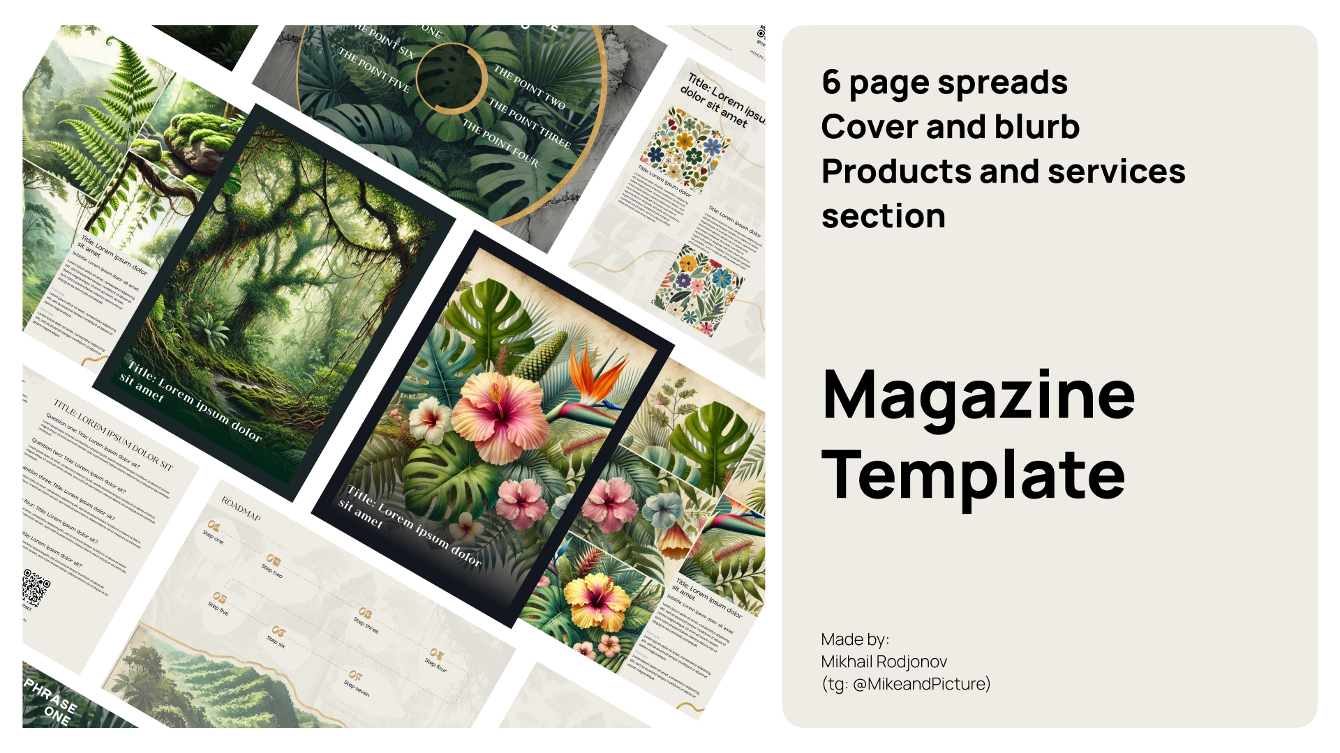 Magazine Template Journal Catalog Promoutional Materials Printable Design Figma