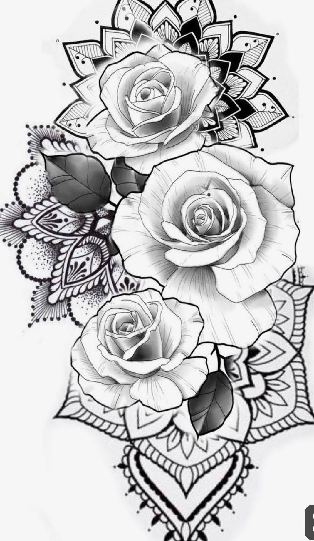 Printable Rose Tattoo Designs
