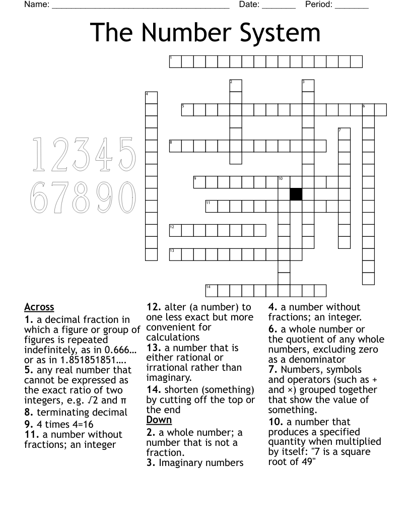 Math Crossword WordMint
