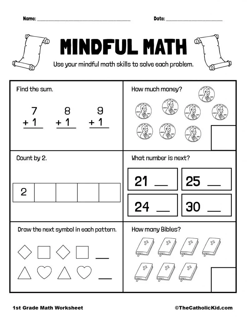 First Grade Free Printable Worksheets