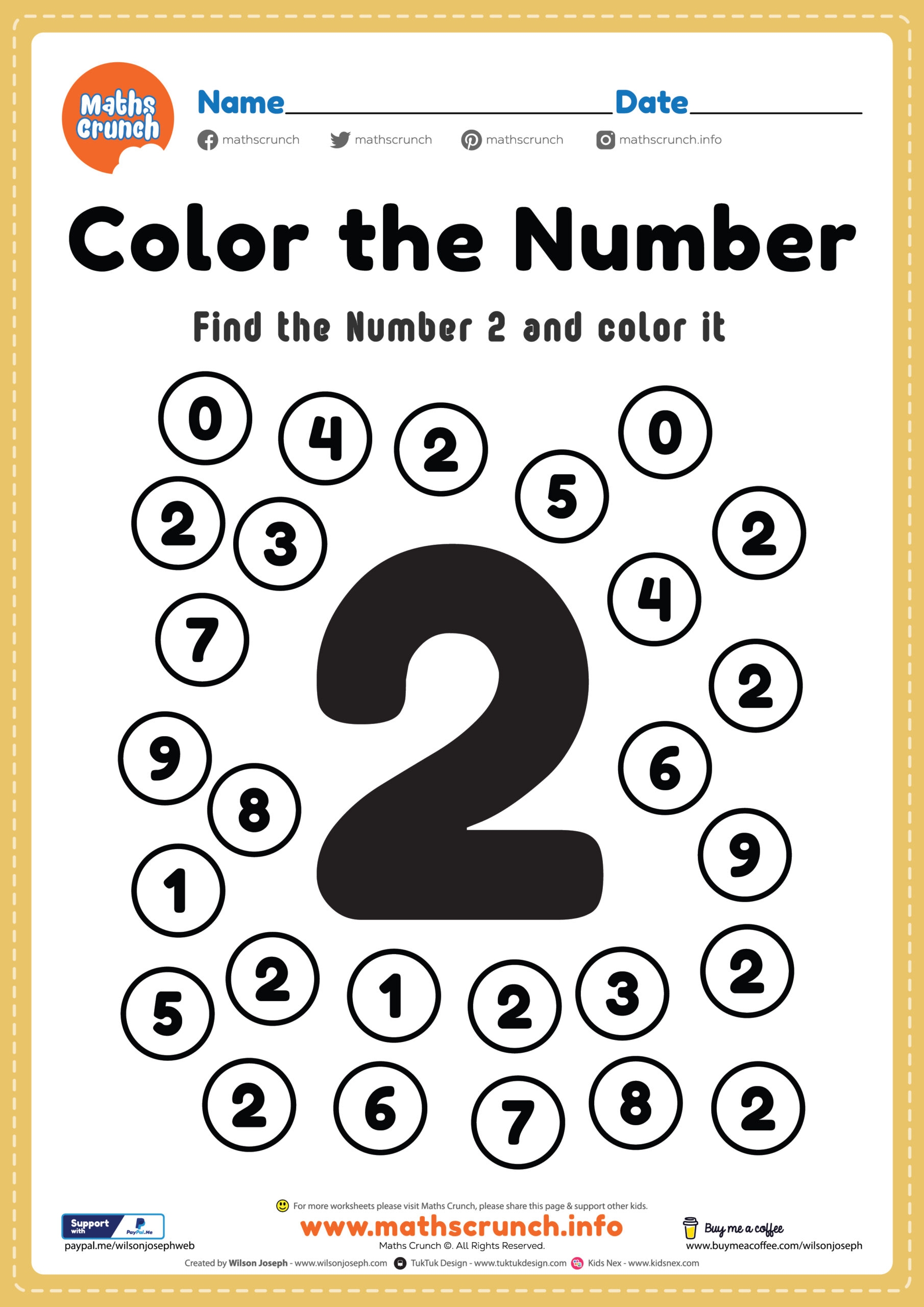 Free Printable Number Worksheets For Preschool