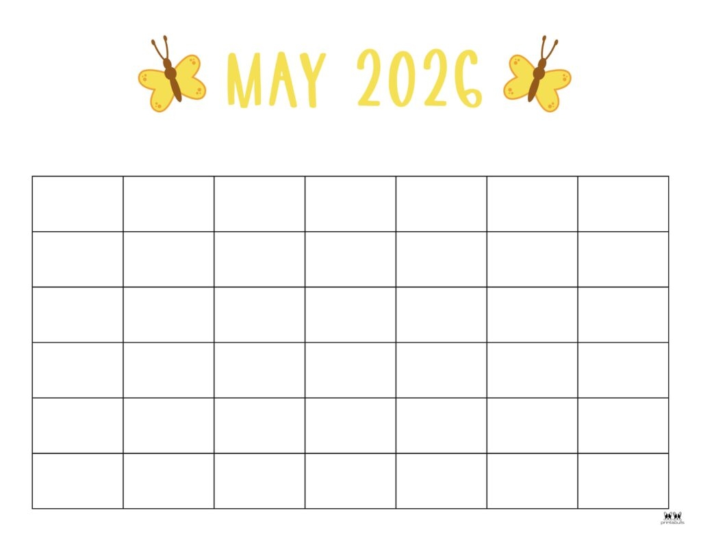 Blank May 2026 Calendar Pdf