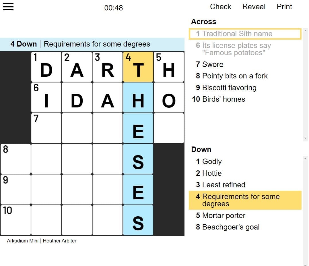 Crossword Puzzles Printable Washington Post