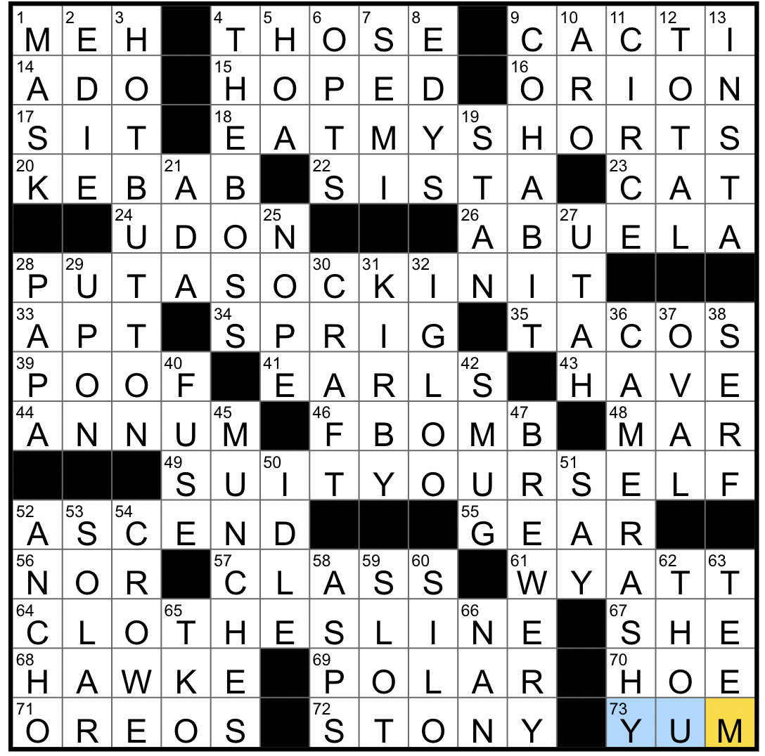 Monday June 2 2025 Diary Of A Crossword Fiend