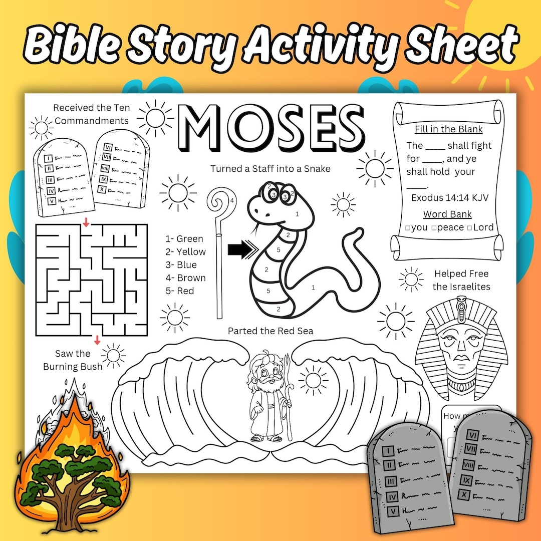 Printable Moses Worksheets