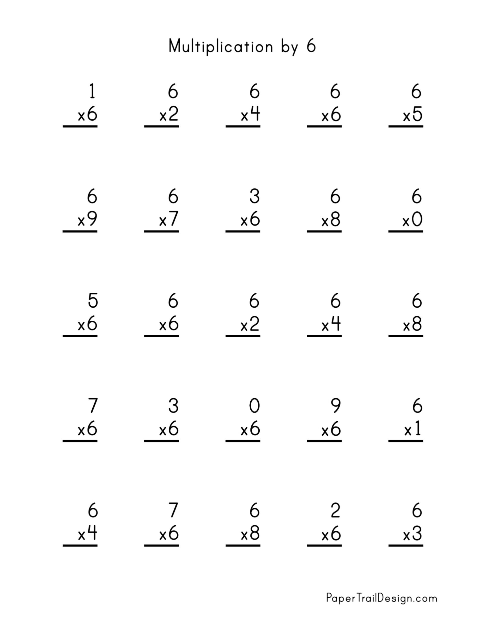 Printable Math Facts Worksheets