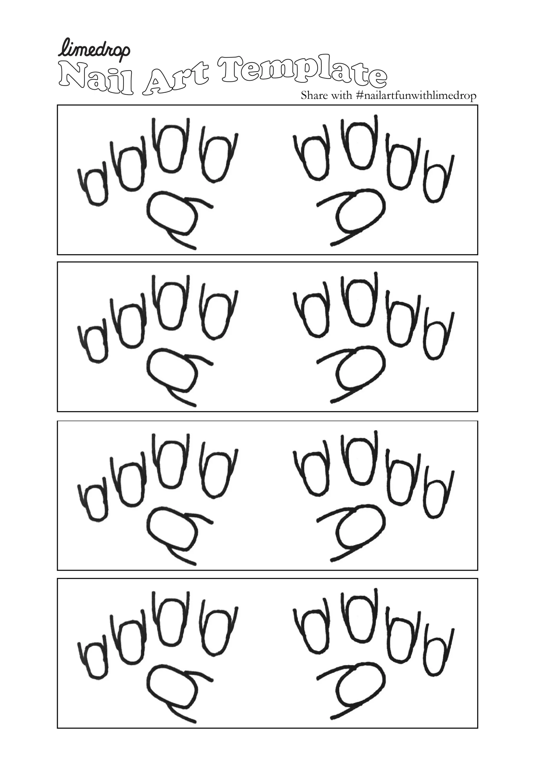 Printable Nail Design Template