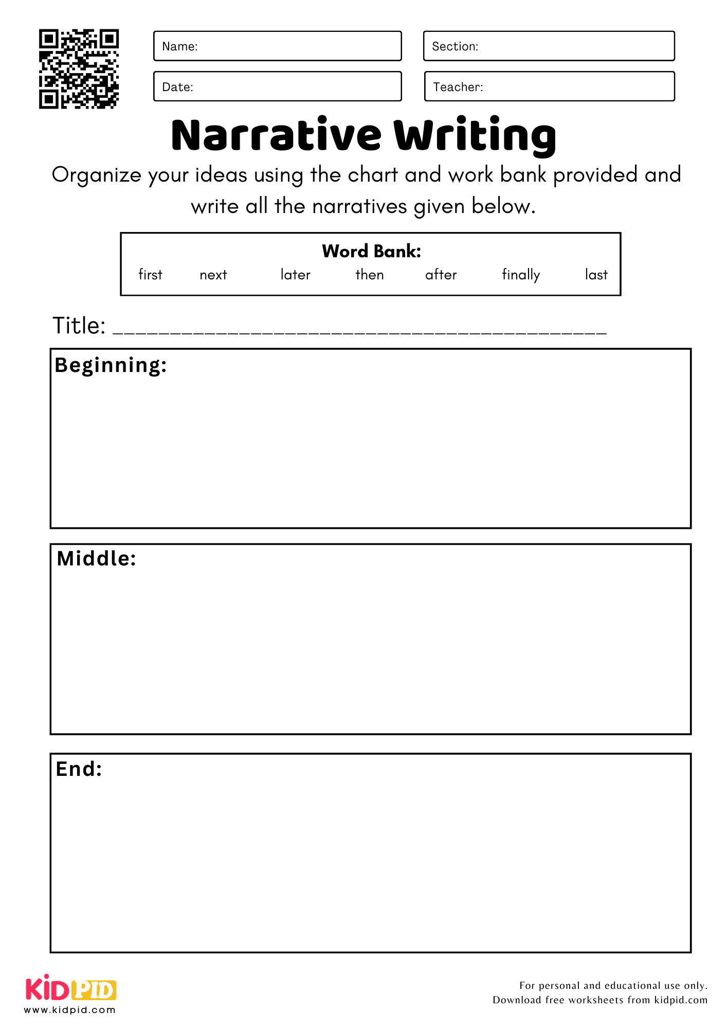 Free Printable 2nd Grade Writing Worksheets