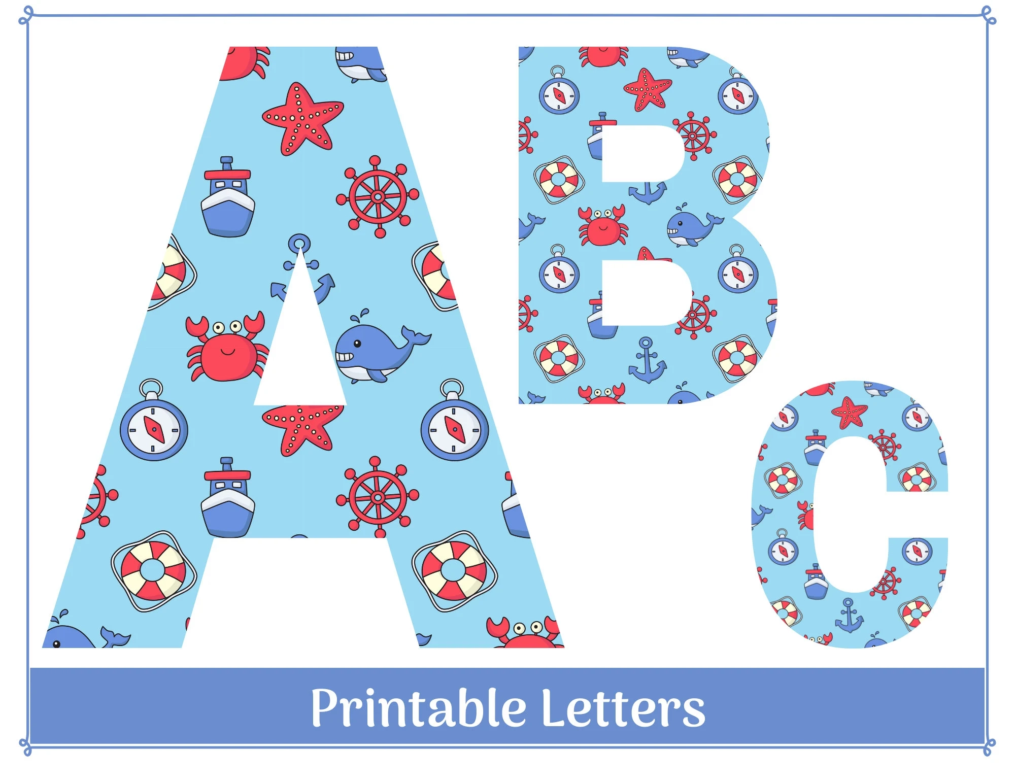 Printable Letters With Design For Kids