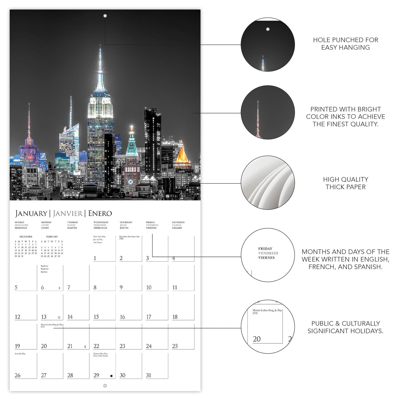 New York City Calendar New York City Glitz Wall Calendar