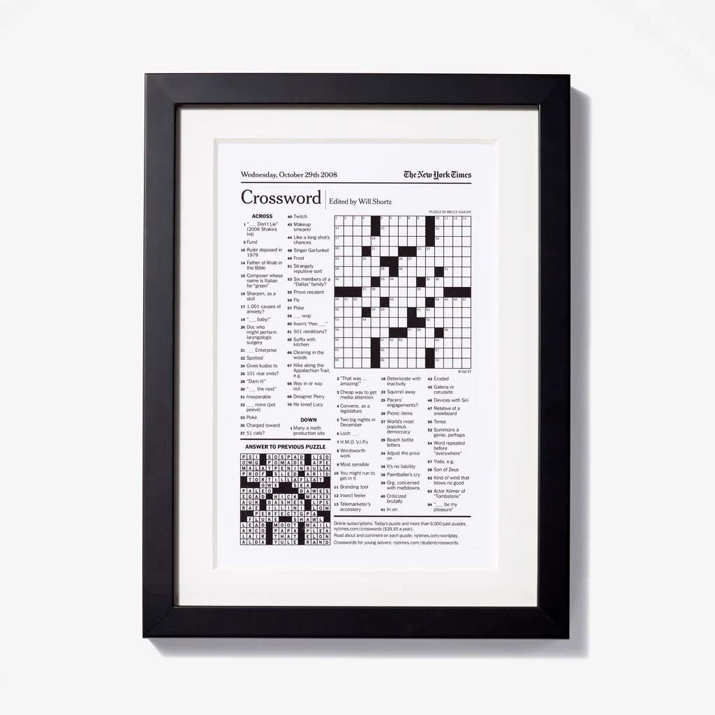 Ny Times Crossword Printable Crossword Puzzles