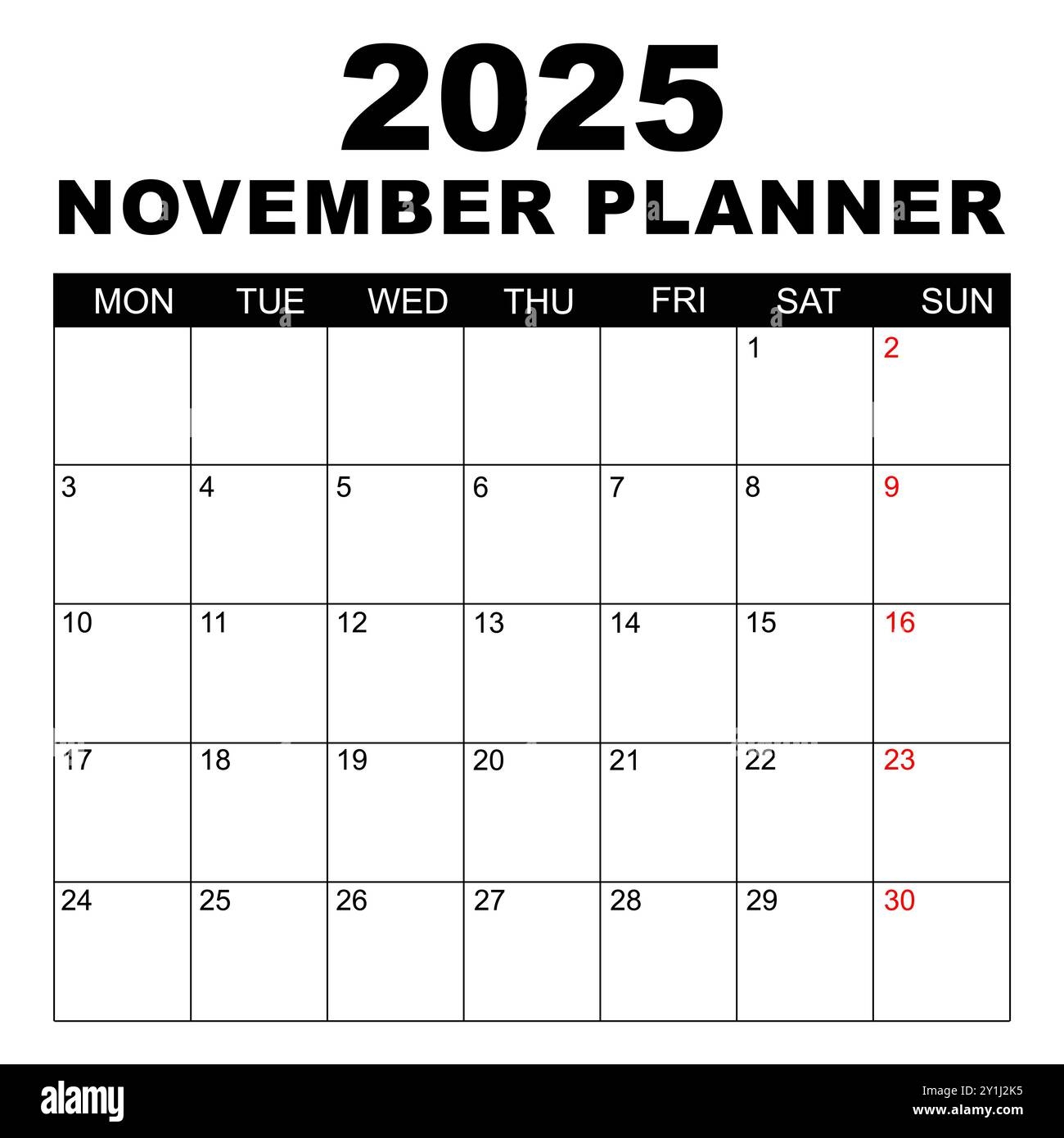 November 2025 Calendar Blank