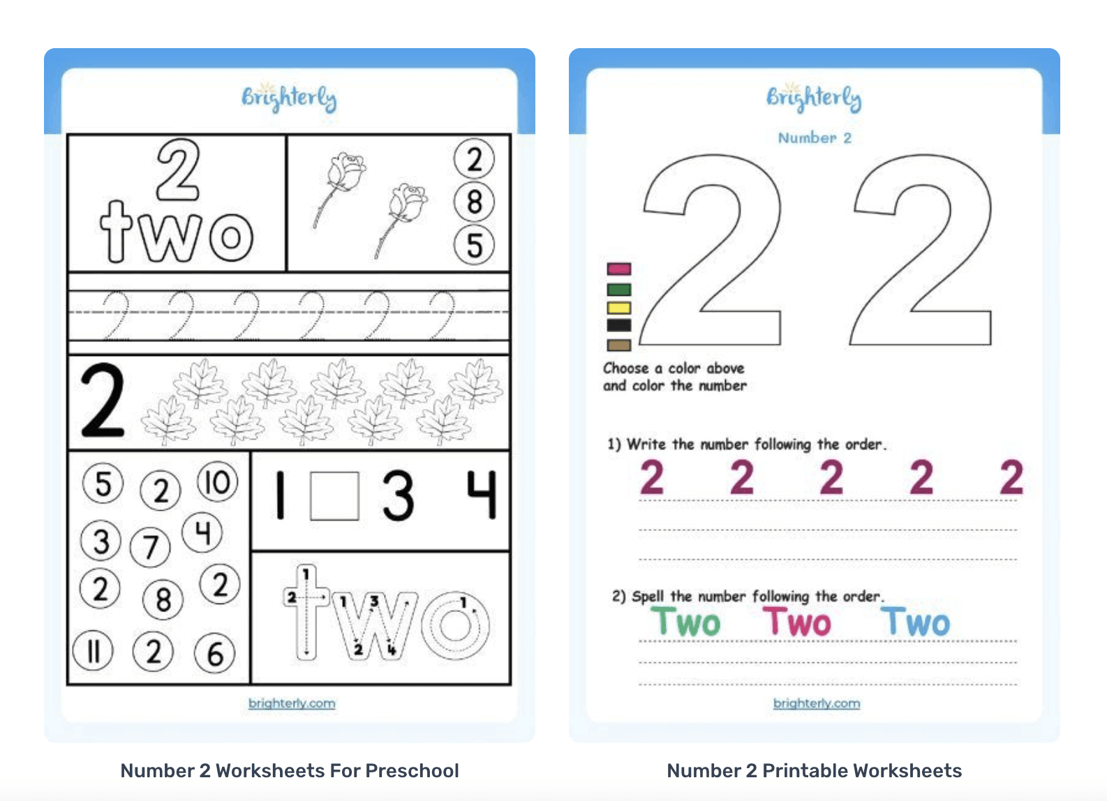 Printable Number Worksheets For Preschool