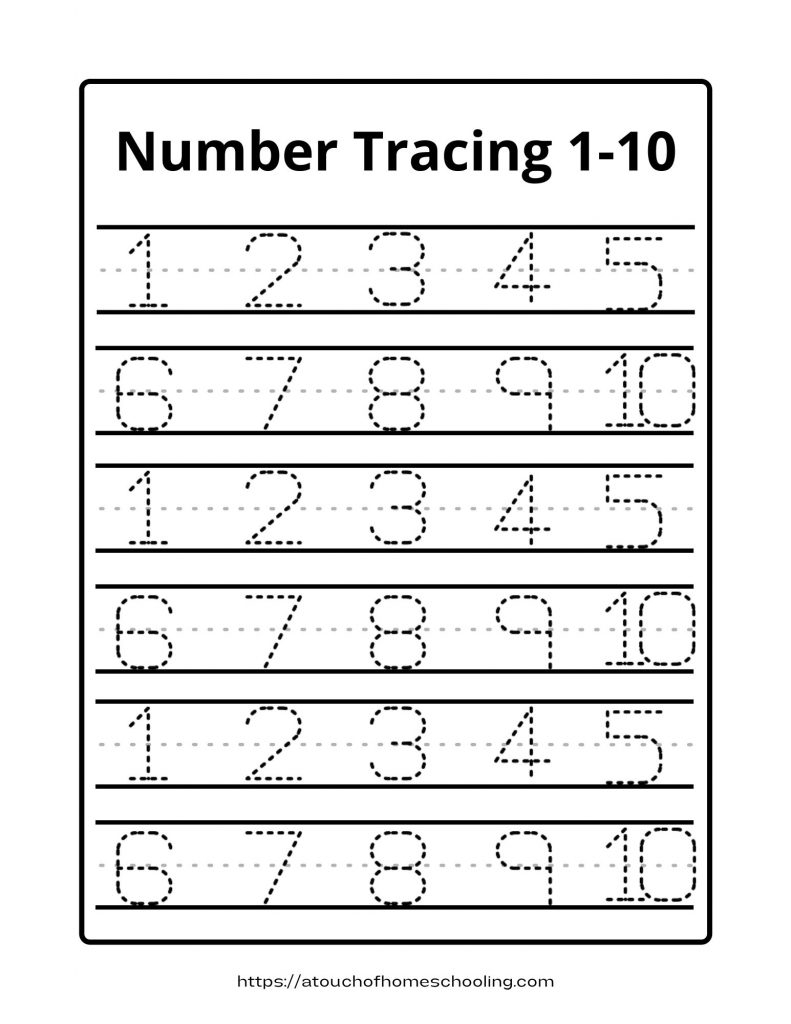 Printable Number Tracing Worksheets Pdf