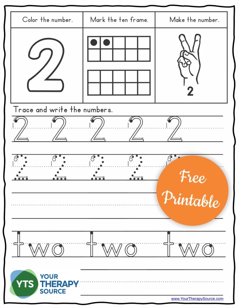 Free Printable Tracing Numbers Worksheets