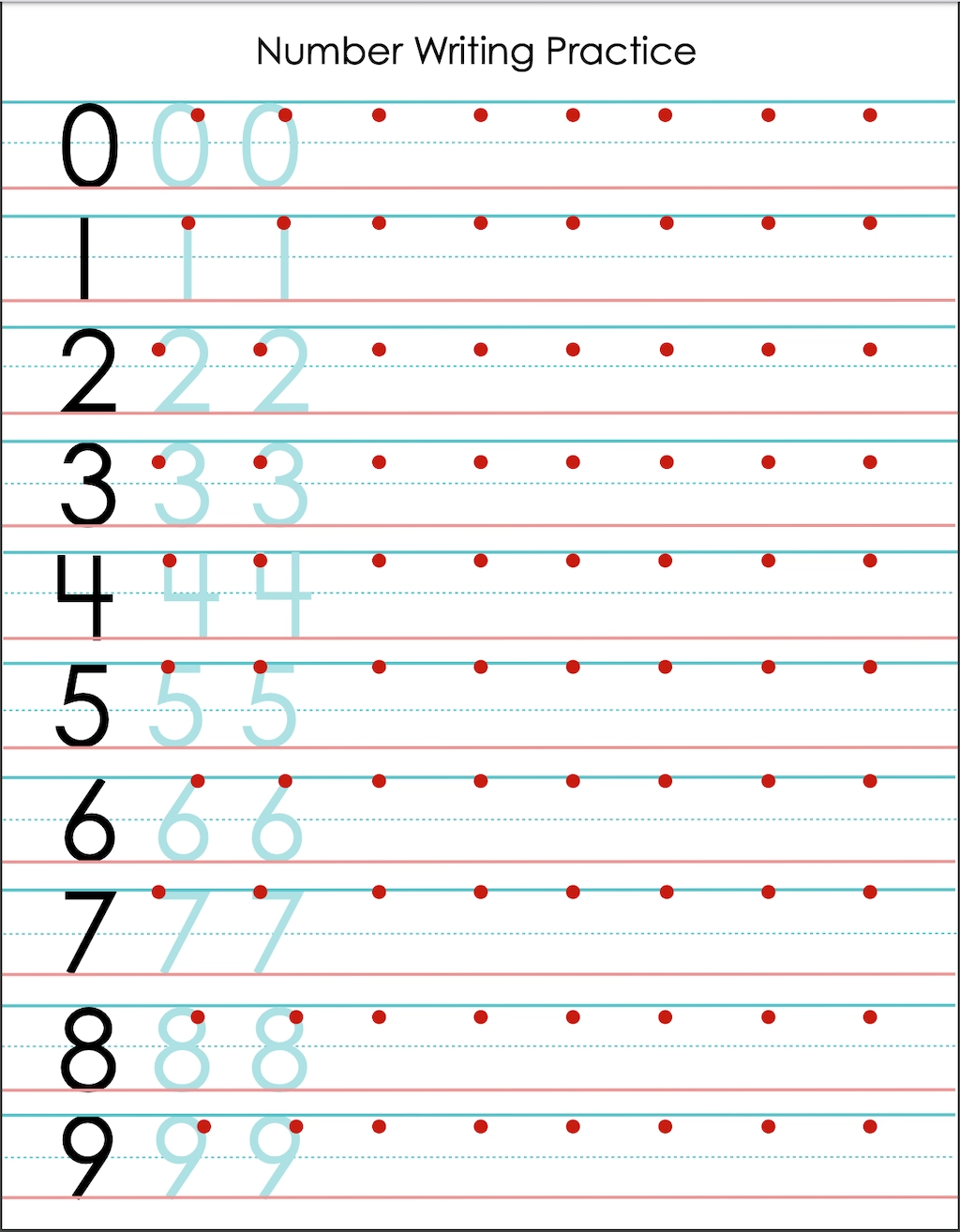 Handwriting Practice Worksheets Printable