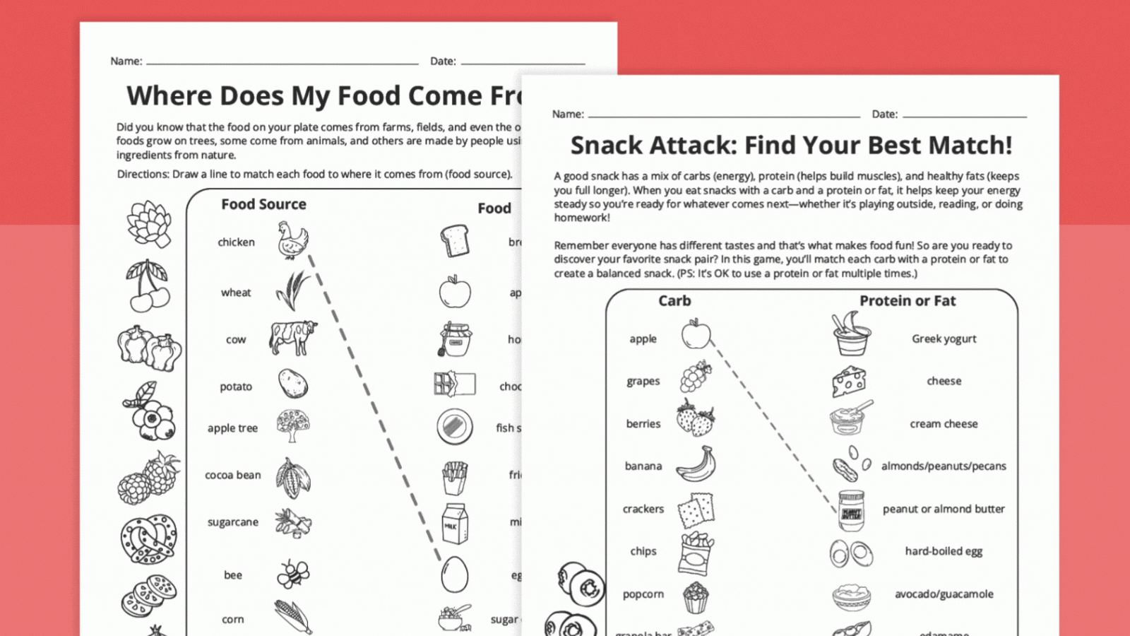 High School Free Printable Nutrition Worksheets