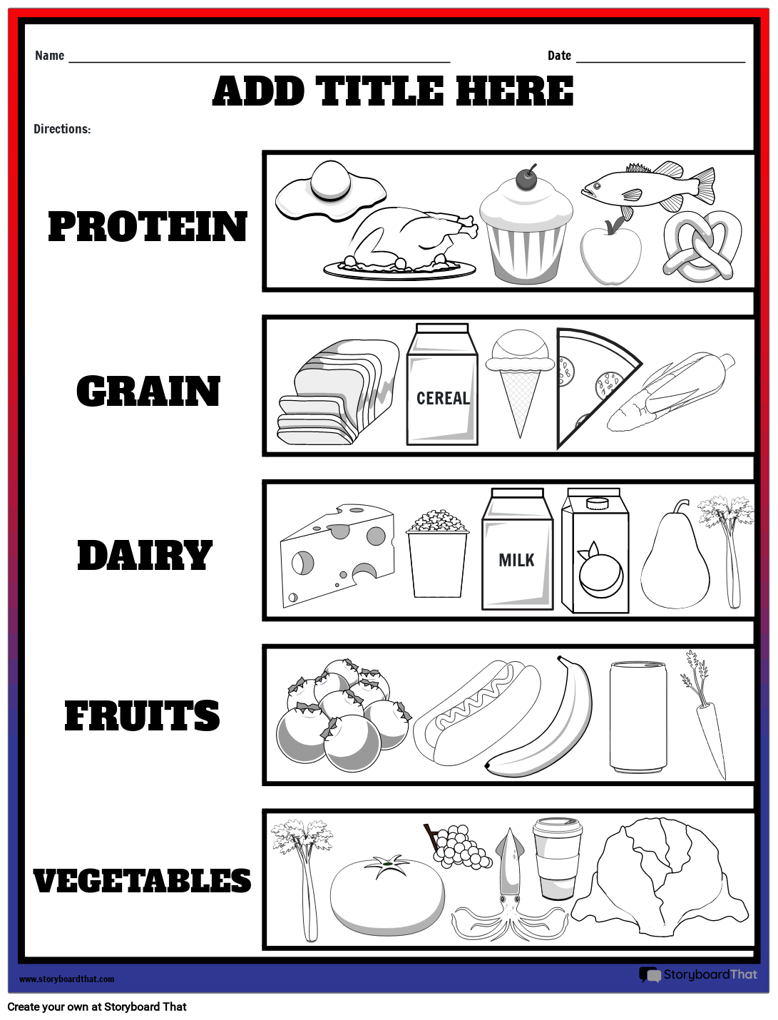 Printable Healthy Eating Worksheets