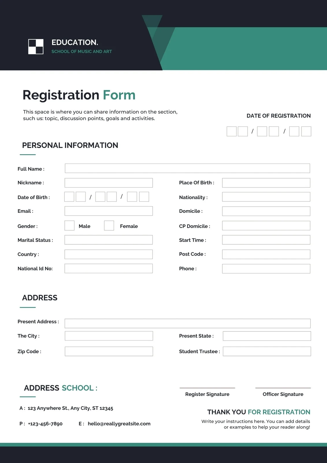 Page 4 Free Form Document Templates To Customize And Print Canva