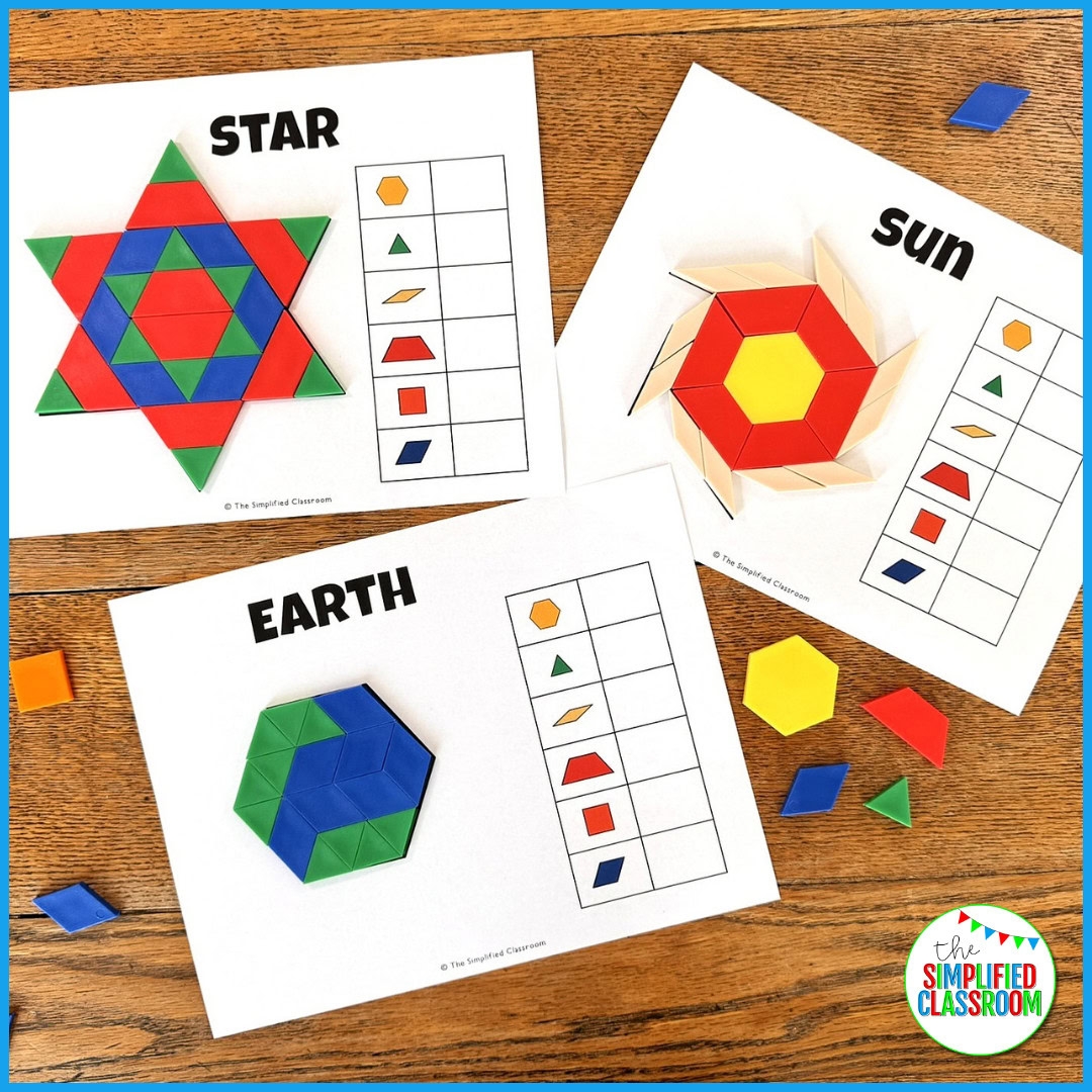 Printable Pattern Blocks Design Cards