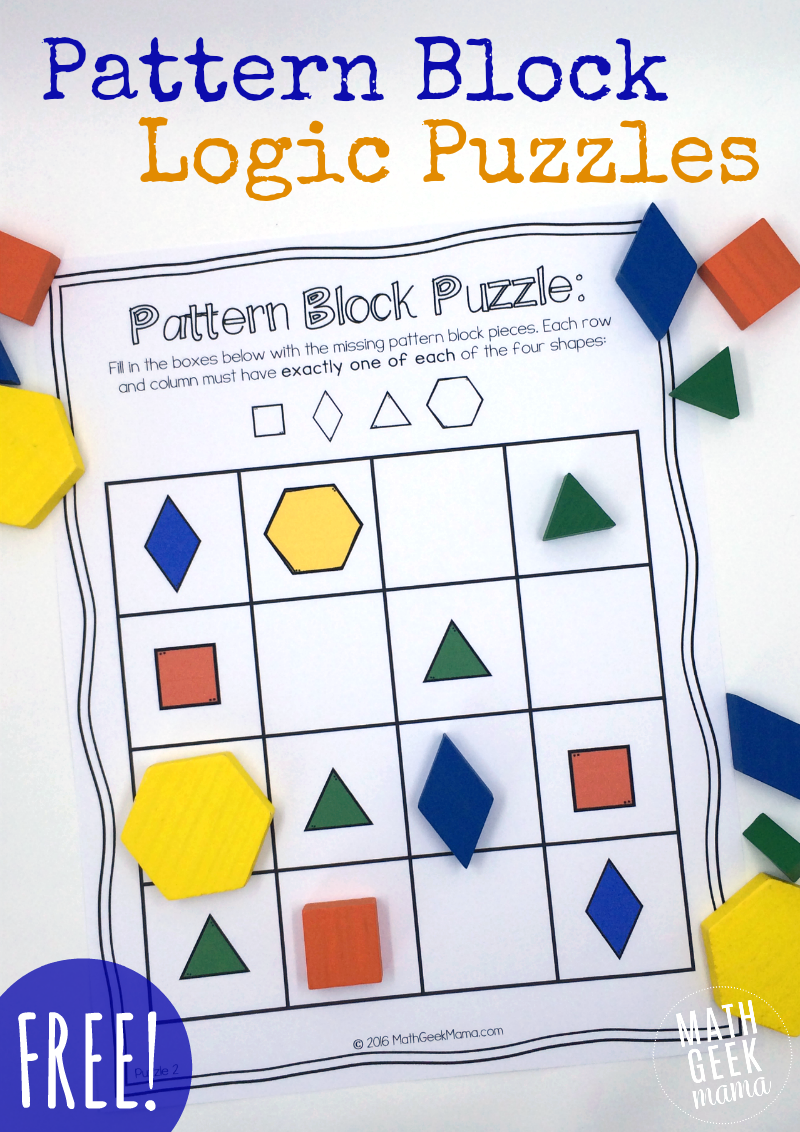 Free Printable Block Pattern Puzzles