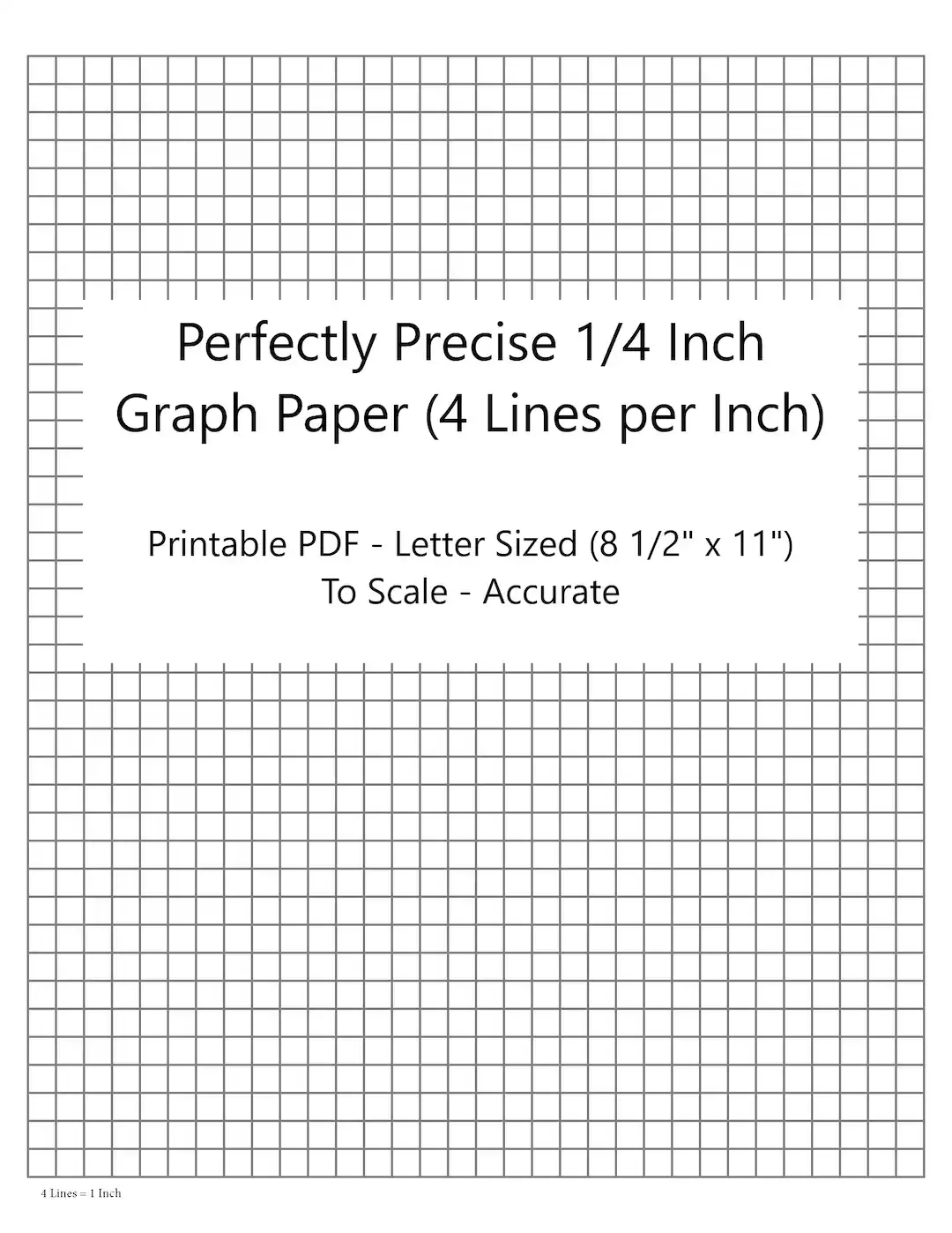1/4 Inch Graph Paper Printable Full Page
