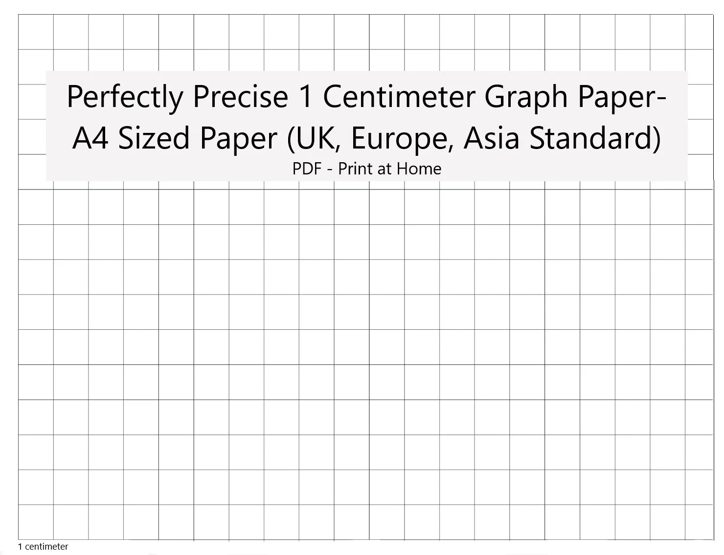 Printable 1 Cm Graph Paper