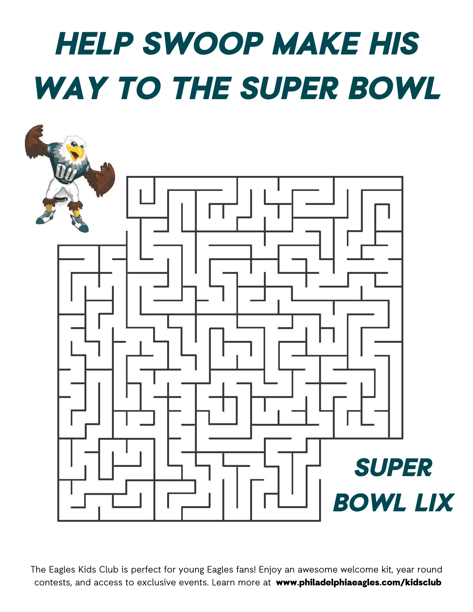Philadelphia Eagles Kids Club Activities