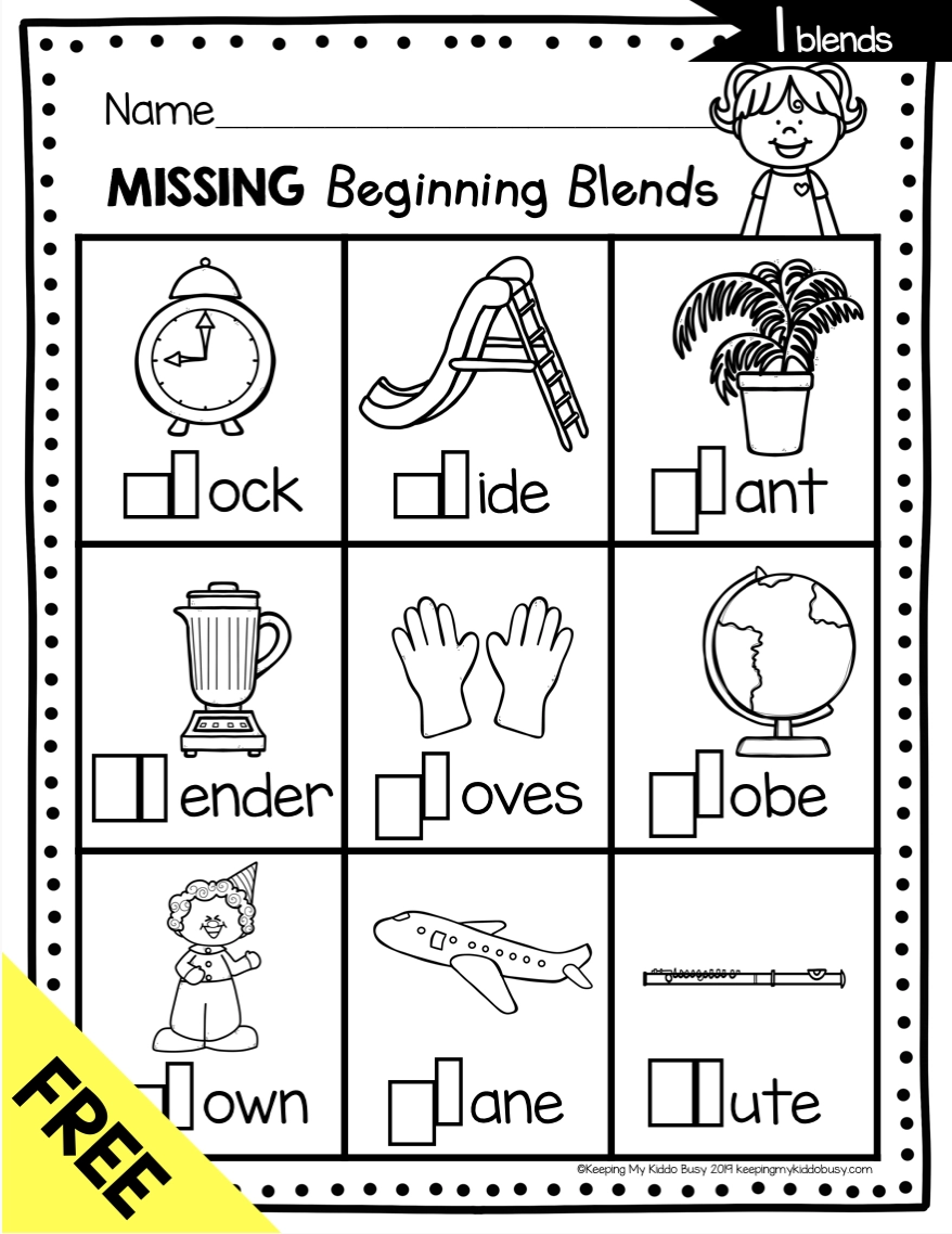 Free Printable Consonant Blends Worksheets