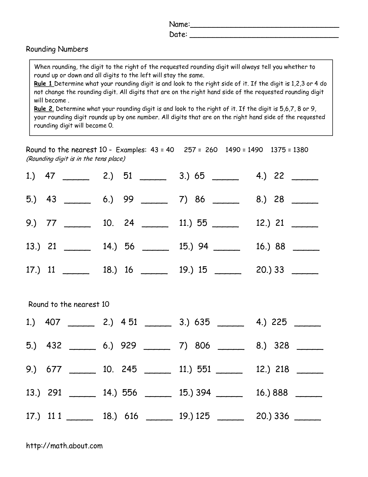 Pin Page Worksheets Library