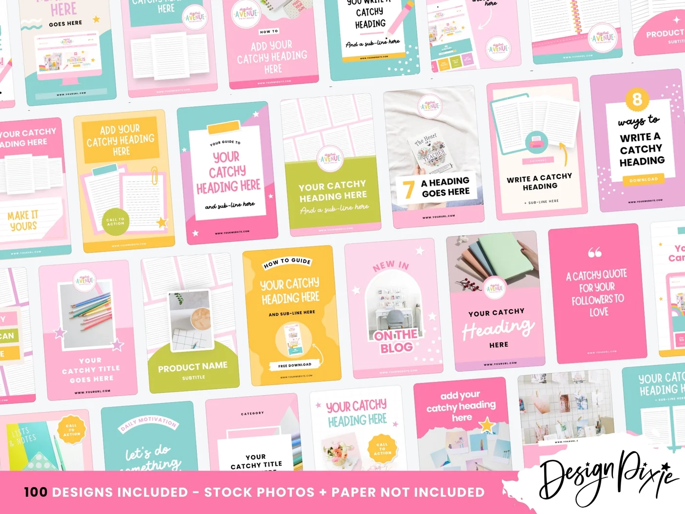 Pinterest Templates For Digital Products Canva Editable Designs Design Pixie