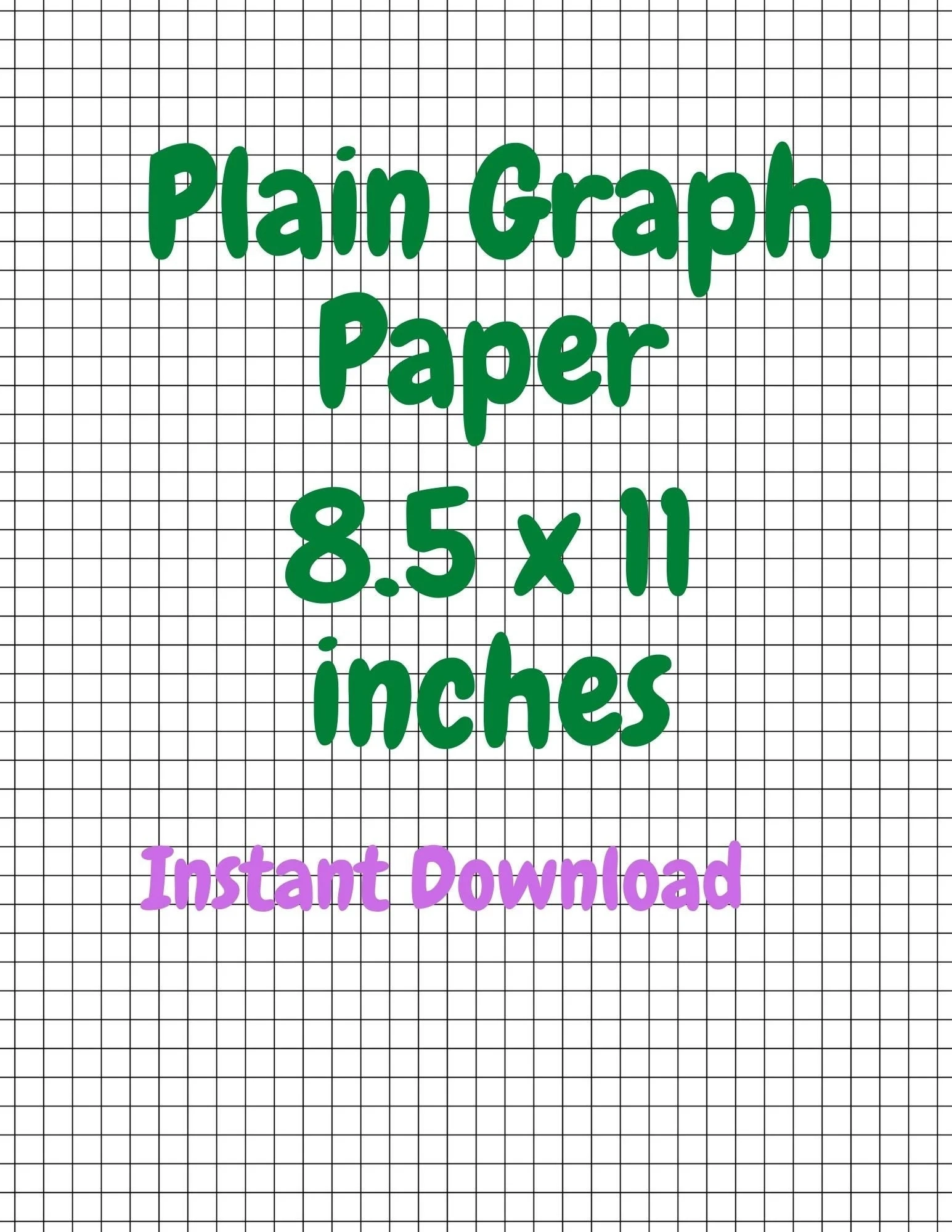 Printable Graph Paper 8.5 X 11