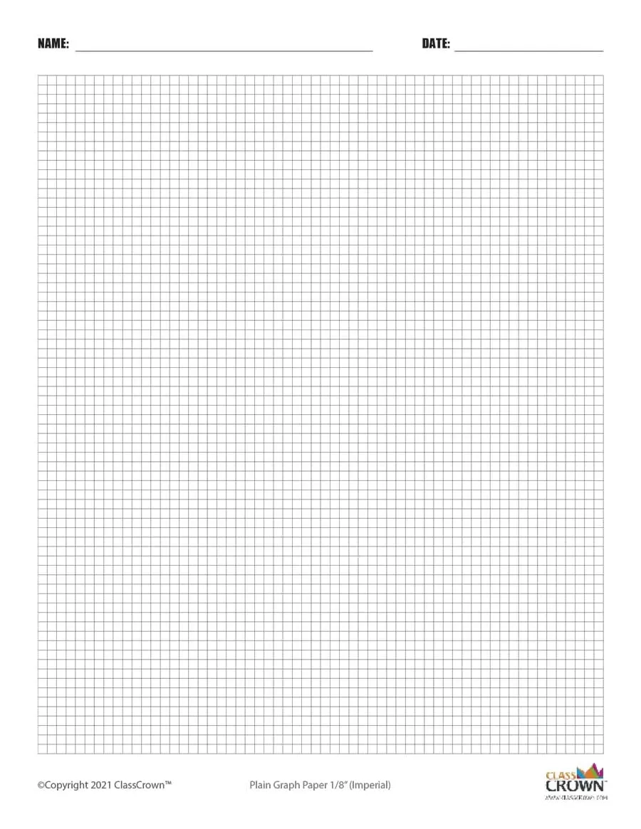 Plain Graph Paper Printable